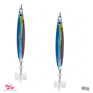 2pcs Blue Colt 2.8oz Coltsniper 80g Vertical jig 3561D-DT MUSTAD 3xTreble Hook - Picture 1 of 6