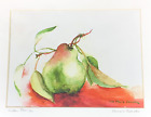Signed watercolor print still life picture Fallen Pear 14 x 11 ready to frame