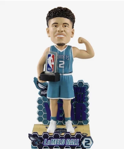 LaMelo Ball Bobblehead Charlotte Hornets 2021 NBA Rookie of The Year FoCo New Cover