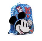 Grand sac à dos unisexe unisexe Disney Mickey Mouse 17 pouces manches pour ordinateur portable oreilles Mickey NEUF