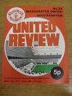 15/04/1972 Manchester United v Southampton  (Light Crease, Note Made Inside, Tok