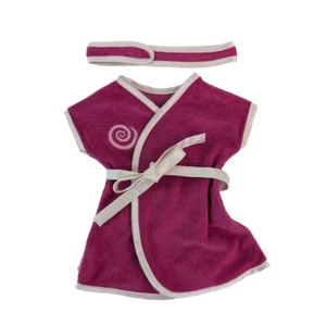 Bata y diadema de salón de spa magenta American Girl ropa para muñeca - Imagen 1 de 6
