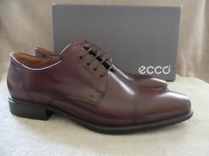 ECCO Mens Cairo Cap Toe Tie Mink Calf Leather Shoes US 10 - 10.5 M EUR 44 NWB - Picture 1 of 10