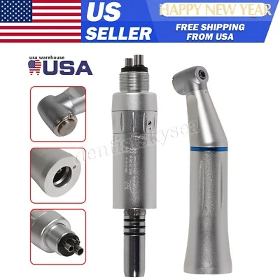 Dental Slow Low Speed Handpiece Push Contra Angle NSK Style Air Motor 4Holes - Imagem 1 de 3