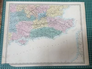 1865 Buen Tamaño SDUK Walker Mapa de Inglaterra y Gales, hoja 5, SE Inglaterra - Imagen 1 de 4