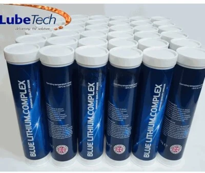 PREMIUM BLUE LITHIUM COMPLEX EP2 GREASE 400g HIGH TEMP CARTRIDGES CHOOSE AMOUNT - Image 1 of 4