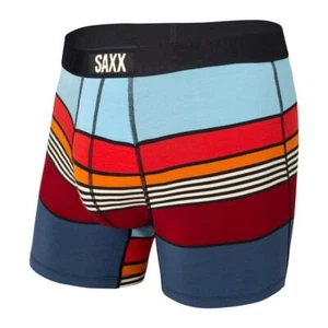 SAXX Vibe Colorful Stripes BallPark Pouch Moisture Wicking No Fly Boxers Mn's XL - Picture 1 of 1
