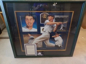 JOE DIMAGGIO AUTO SIGNED AUTO FRAMED & MATTED W/ GOLD TINT GICLEE DANNY DAY - Picture 1 of 10