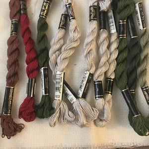 DMC PEARL Cotton 5 Floss Thread Needlepoint Embroidery LOT of 11 + Some Extras - Picture 1 of 5