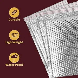 Poly Mailer Bubble/Padded Mailing Envelopes/Bags 7.25"x8" Silver UTAPE® 50 Pack - Picture 1 of 9