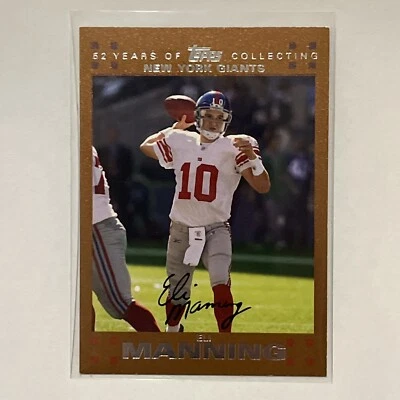 2007 Topps #30 Eli Manning Copper #/2007 - Image 1 of 2