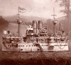 USS Maine Battleship Spanish American War Model Photograph - Picture 1 of 5