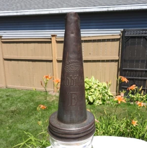 Early Rare MOBILOIL GARGOYLE "E" MOTOR OIL BOTTLE SPOUT VACUUM OIL WITH BOTTLE - Picture 1 of 6