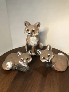 (3) Vintage ARTLINE Fuchs Figuren Outdoor Indoor Statue Blasform - Bild 1 von 10