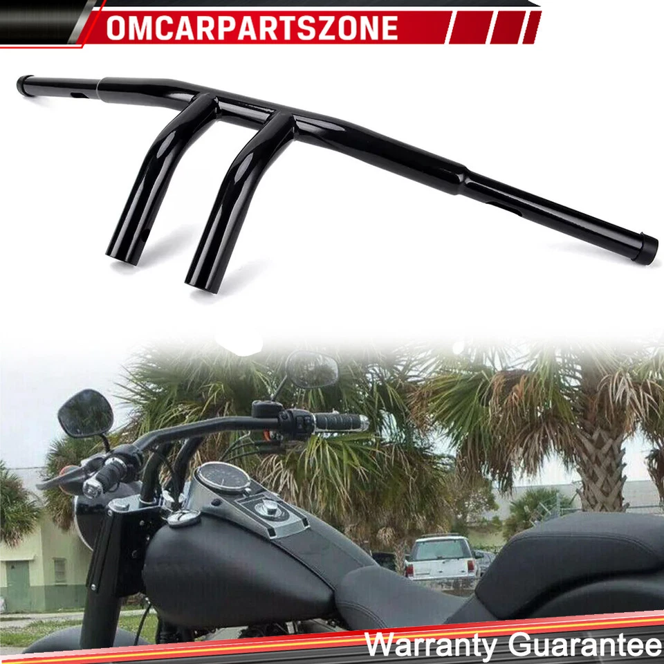 Manillar de barra en T de arrastre de elevación de 8" barra de grasa de 1-1/4" para Harley Sportster Dyna Softail Foto 1 de 4