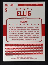 2015-16 Hoops Red Backs #46 Monta Ellis - NM-MT