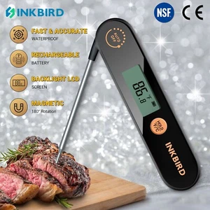 Inkbird Digital Food Thermometer BBQ Fast Read for Grill Kitchen Foldable Meat - Picture 1 of 8