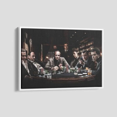 Gangsters Poker Night Canvas, Poker Night Poster, Poker Night Print, Gangsters - Image 1 of 4