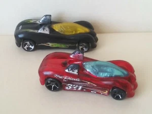 2X HOT WHEELS POWER PIPES BLACK/RED 1/64 DIECAST CARS - Picture 1 of 8