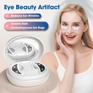 Under Eye Red Light Therapy Massager Microcurrent Eye Care Dark Circles Removal - Picture 1 of 20