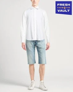 RRP €760 VALENTINO Button-Up Shirt Size 41 16 L White Long Sleeves Made in Italy - Imagen 1 de 6