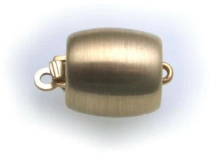Cerradura de perlas oro auténtico 585 9 mm oro amarillo cadenas de piedra cierre de 14kt - Imagen 1 de 2