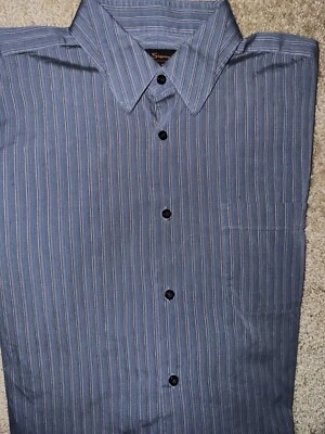 Camisa Para Hombres Ben Sherman Manga Larga Rayas Botón Delantero 16 34-35 - Usada en Excelente Condición Foto 1 de 2