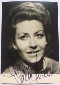 Helga Dernesch Signiert Musik Karte Original Unterschrift Signatur Autogramm - Picture 1 of 1