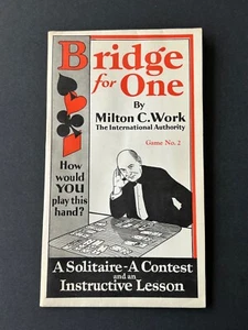 Bridge for One Milton C Work Pop Up Bridge Card Game VINTAGE EPHEMERA - Picture 1 of 8