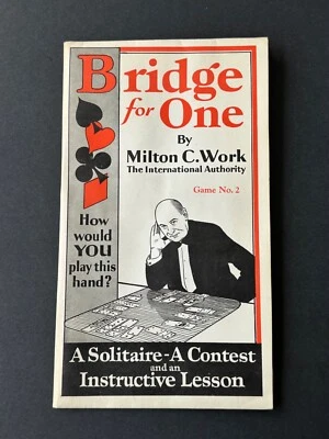Bridge for One Milton C Work Pop Up Bridge Card Game VINTAGE EPHEMERA - Image 1 of 4