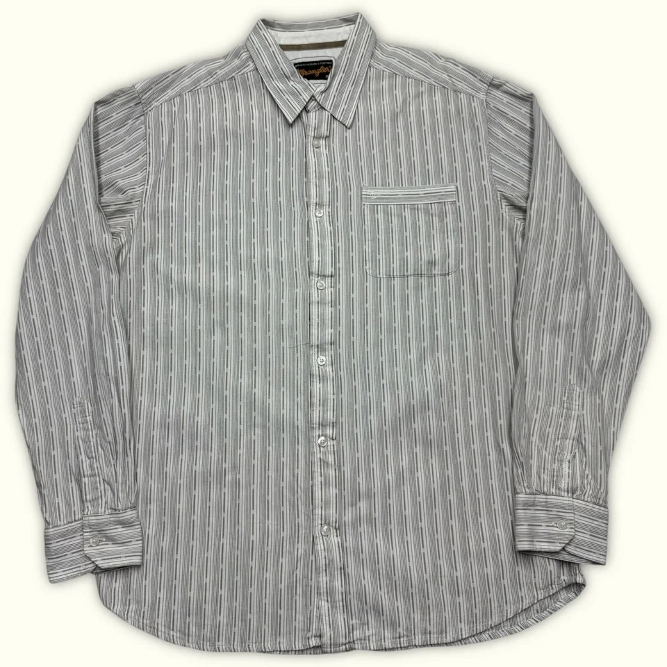 wrangler Camisa de manga larga XL Blanco Excelente Hombres - Imagen 1 de 4