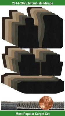 Juego de alfombrillas Ultimat personalizadas para Mitsubishi Mirage 2014-2025 (5 piezas) #10AA Foto 1 de 4
