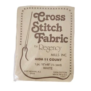 Counted Cross Stitch Fabric Aida Cloth 11 Count Vintage Regency Mills 18X48 NIP - Picture 1 of 9
