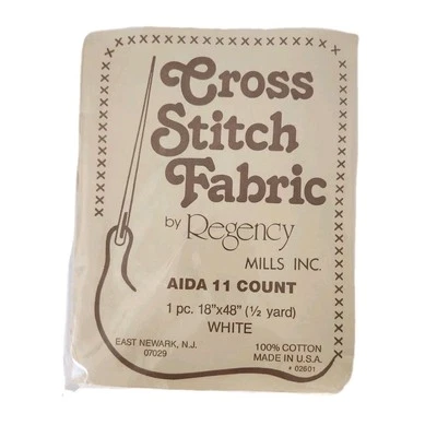 Counted Cross Stitch Fabric Aida Cloth 11 Count Vintage Regency Mills 18X48 NIP - Image 1 of 4