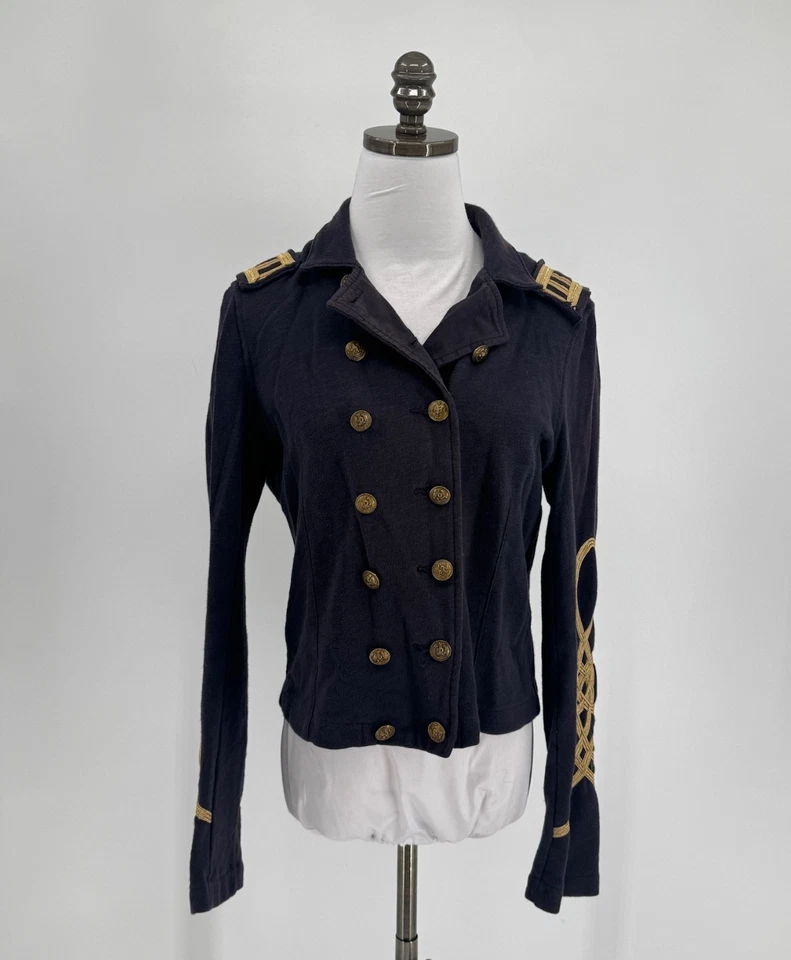 Женская военная куртка Ralph Lauren Denim & Supply Цвет синий и золотой Вышивка Размер M - Изображение 1 из 4