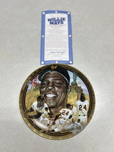 1992 The Legendary Willie Mays Plate Collection Limited Edition COA #1166E - Picture 1 of 2