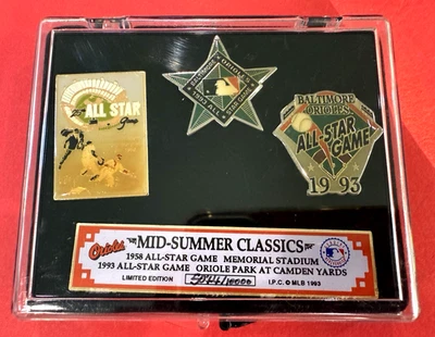 Baltimore Orioles Mid-Summer Classics ~ 1993 All- Star Game MLB Pin Set - Image 1 of 4
