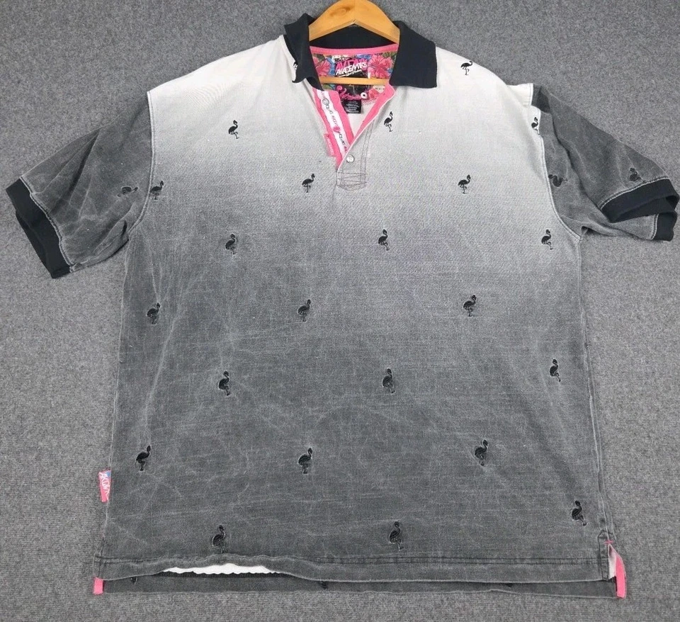 Camisa Polo Akademiks Para Hombre Años 90 Flamingo Y2K Hustler $ Paradise Talla XL Foto 1 de 4