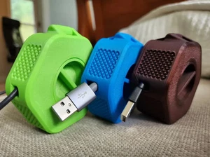 Portable Cable Winder | 3D Print Adjustable IT Organizer Home Office Electronics - Picture 1 of 4