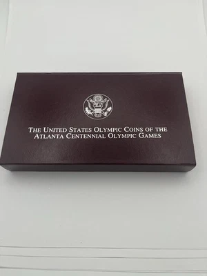 1996 U.S. Atlanta Centennial Olympic Games Olympic 2 Coin Proof Box Set - Image 1 of 4