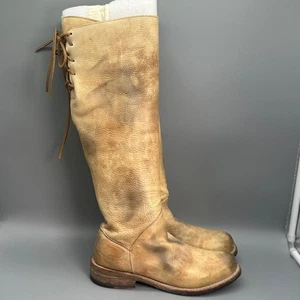 Bed Stu Manchester abgenutzte hohe Stiefel Damengröße 6,5 hellbraune Schuhe hinten Spitze - Bild 1 von 11