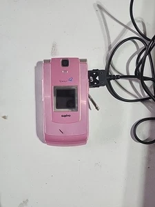 Téléphone portable à clapet vintage rose Sanyo Katana II 6650 /testé - Photo 1 sur 3