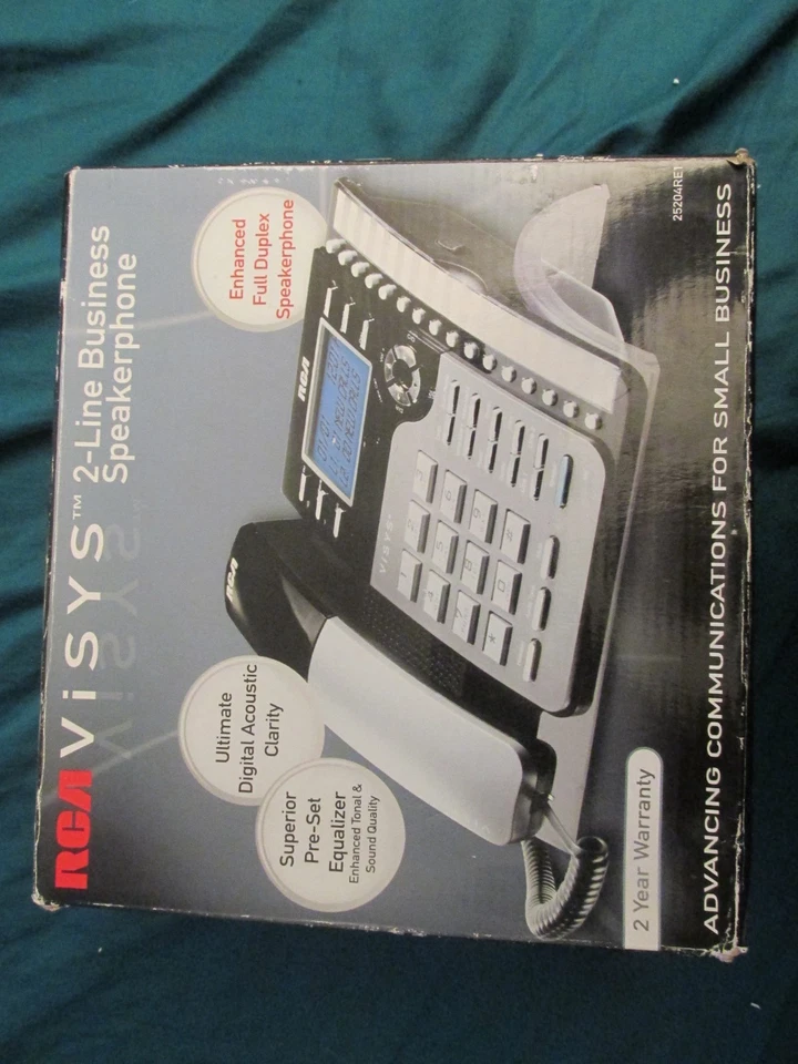 NEW - RCA ViSys 25204RE1 2-Line Corded Business Full Duplex Speakerphone - Image 1 of 1