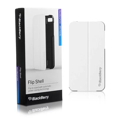 Genuine Blackberry Z10 Original Flip Shell Case Cover ACC-49284-202 - White - image 1 of 3