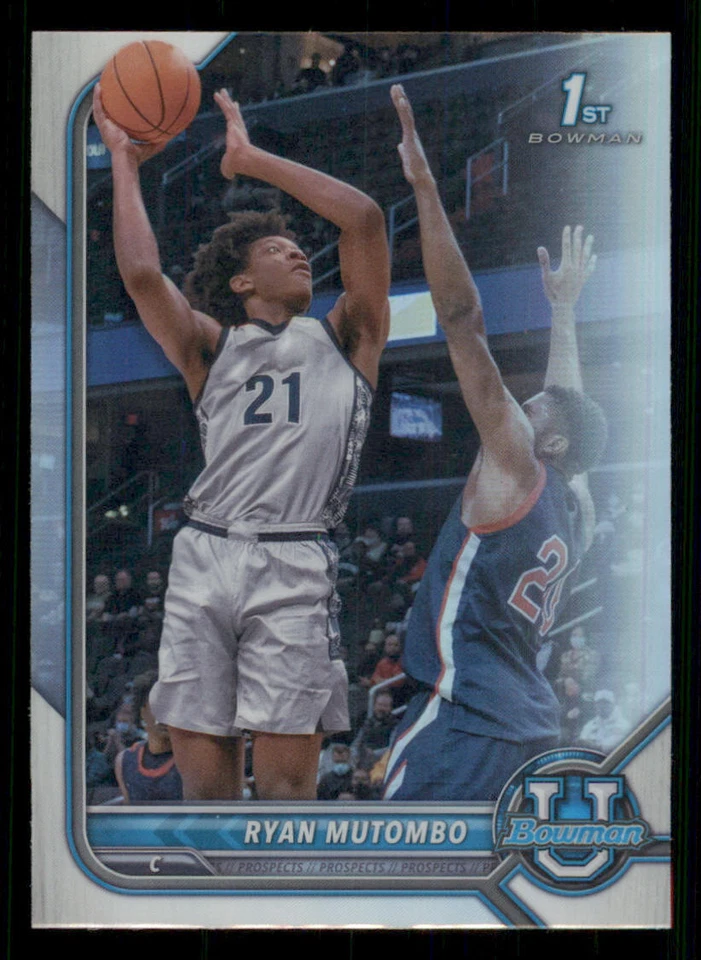 2021-22 Bowman Chrome University Refractors #18 Ryan Mutombo - Image 1 of 2