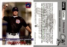 Larry Carter 2003 Grandstand Wichita Wranglers #21 Card *AutographDen*