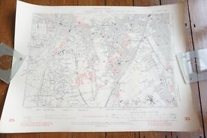 1901 London County Council Wandsworth Wimbledon L&SWR Railway Map 