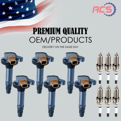 6X Bobina de encendido OEM + 6x Bujías para Ford Explorer F-150 Transit 3,5L UF646 Foto 1 de 4