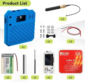 V3 ESP32 LoRa (V3) MESHTASTIC + Case + Battery with 915MHz Meshtastic Antenna - Picture 1 of 8