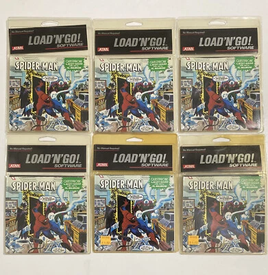 (6) SEALED Spider-Man Load 'N' Go Artwork by Al Milgrom for Atari Questprobe - Image 1 of 2